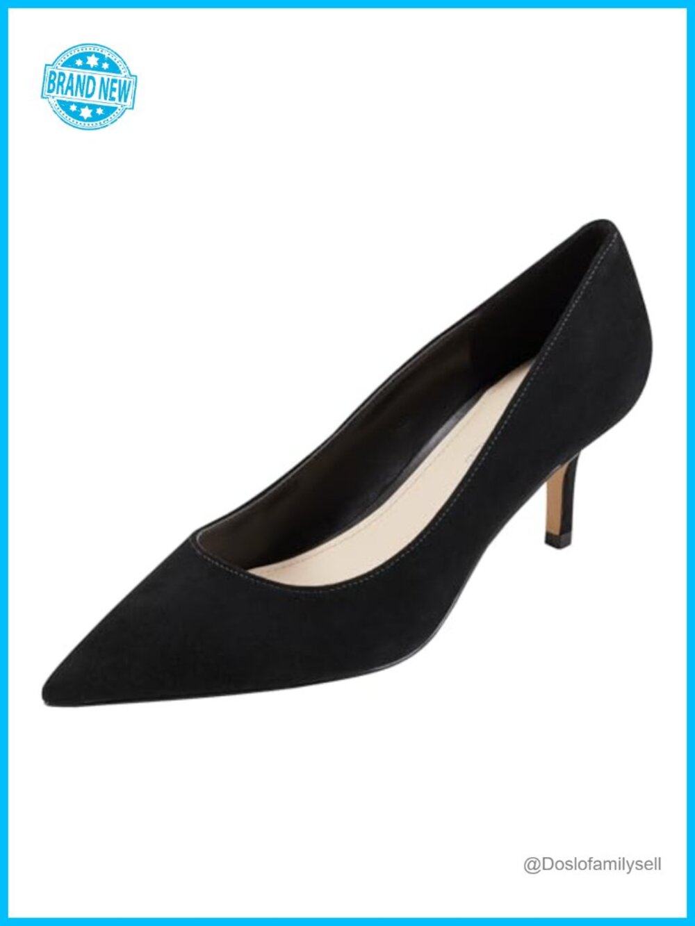 Pointy Toe Suede Kitten Heel Slip-On Dress Pumps